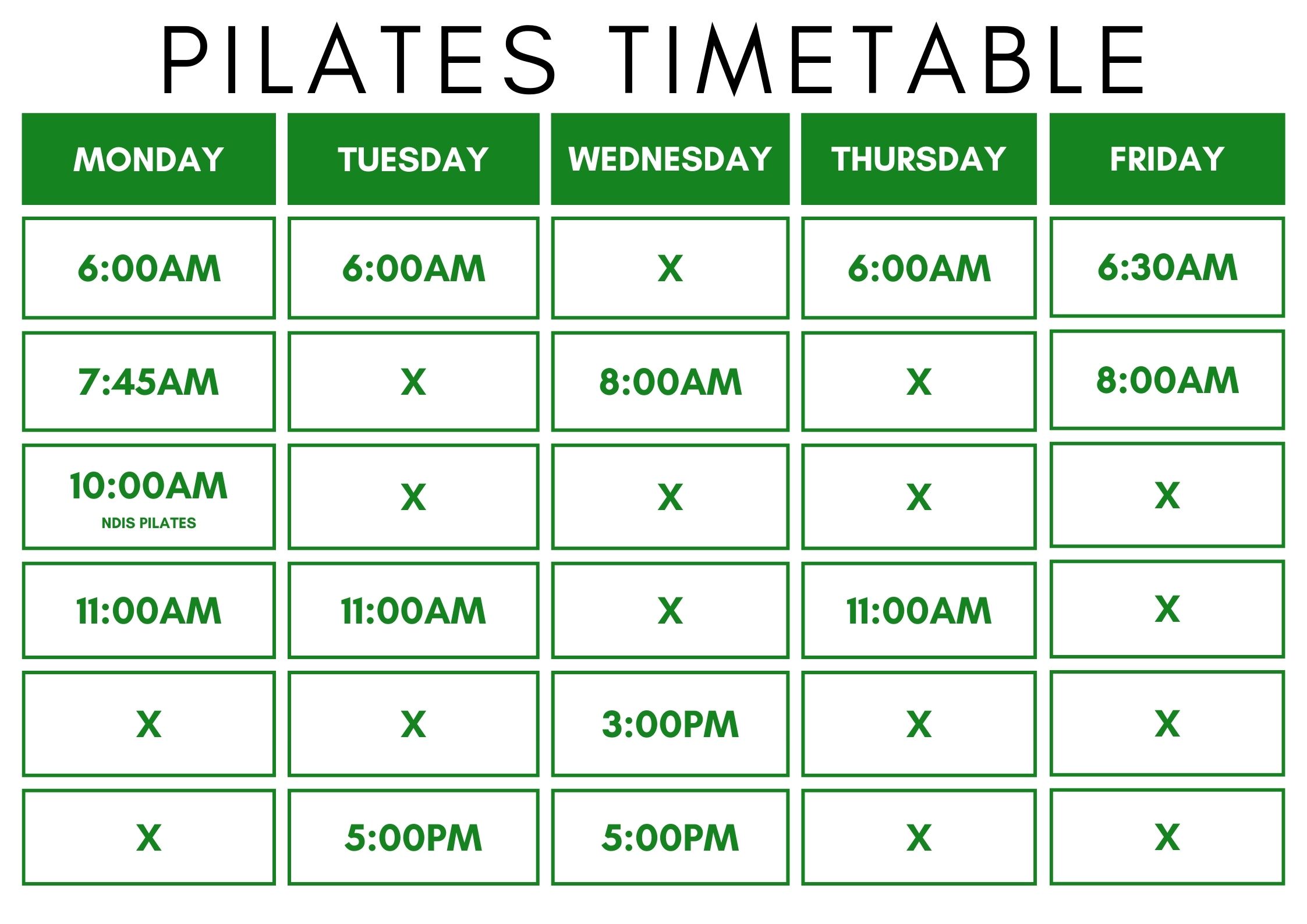 Pilates-Classes-Timetable-Runaway-Bay-April-2024